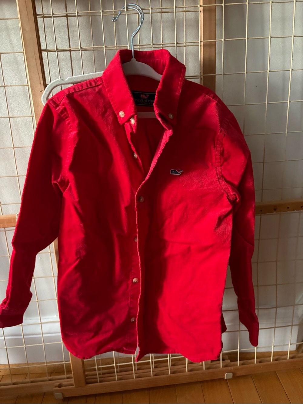 Vineyard Vines Boys corduroy Red Button-Down Shirt
